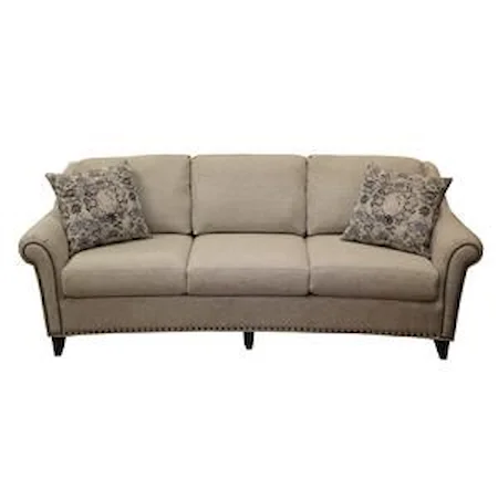 Transitional Large Sofa with Nailhead Trim